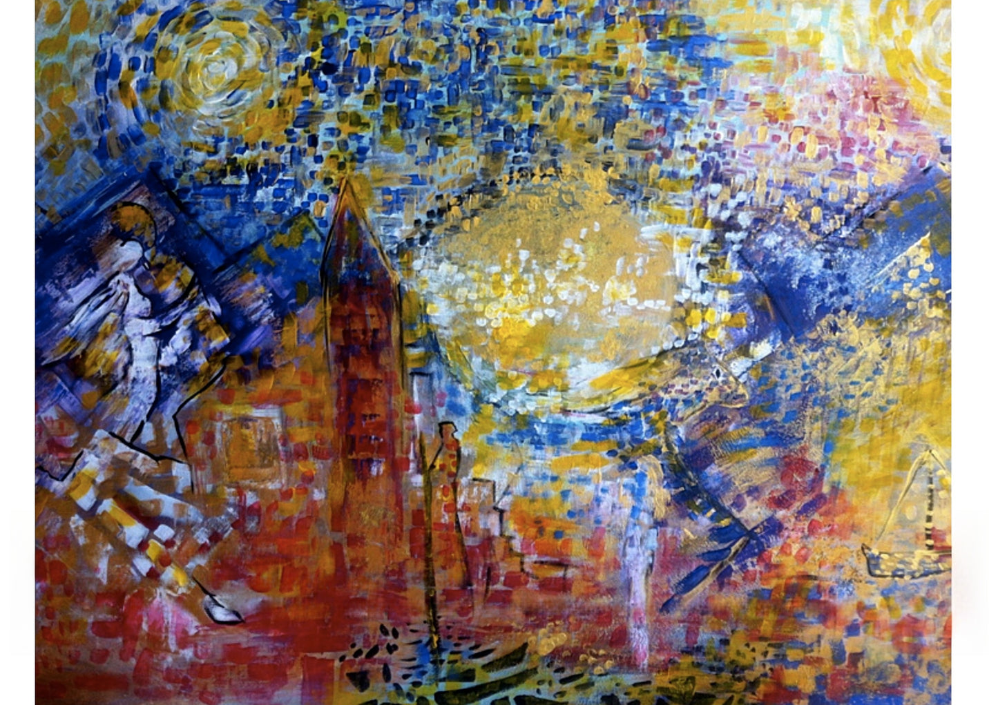 Die sich Suchenden — Öl und Acryl auf Leinwand, 140 × 100 cm — Giulia Musella (Archiv)