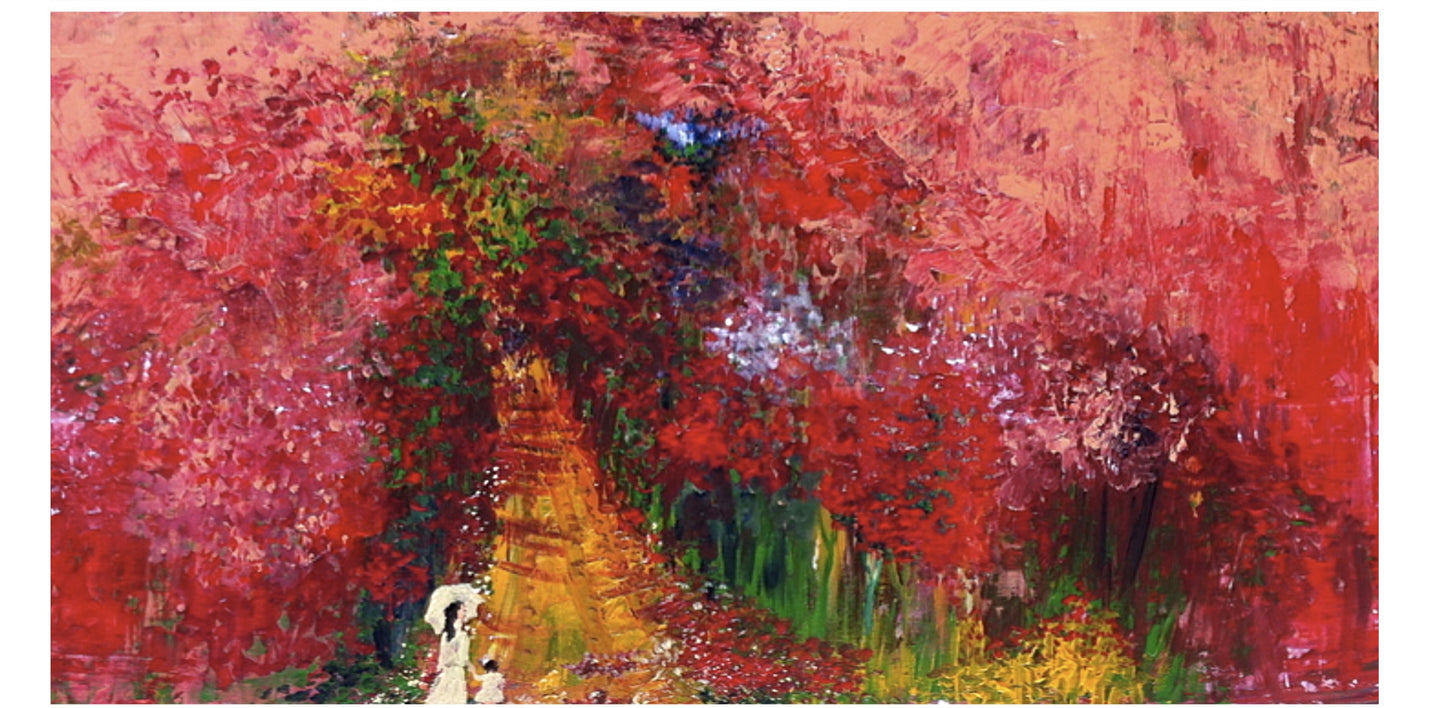 Gemeinsam auf dem Weg — Acryl auf Leinwand, 100 × 50 cm — Giulia Musella (Archiv)