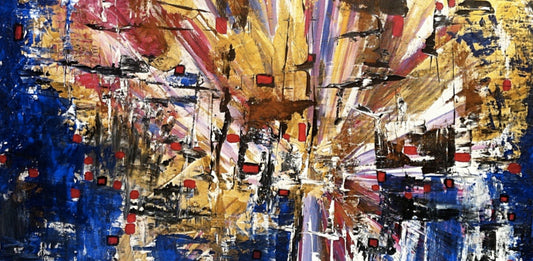 Das geordnete Chaos — Acryl und Zimt auf Leinwand, 100 × 80 cm — Giulia Musella (Archiv)