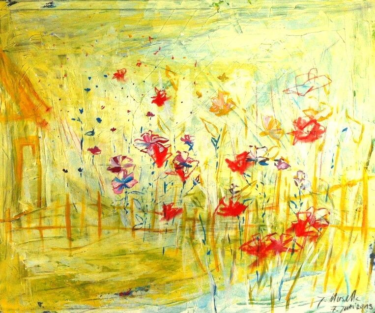 Das Sonnenhaus — Pastelle und Acryl auf Leinwand, 120 × 100 cm — Giulia Musella (Archiv)