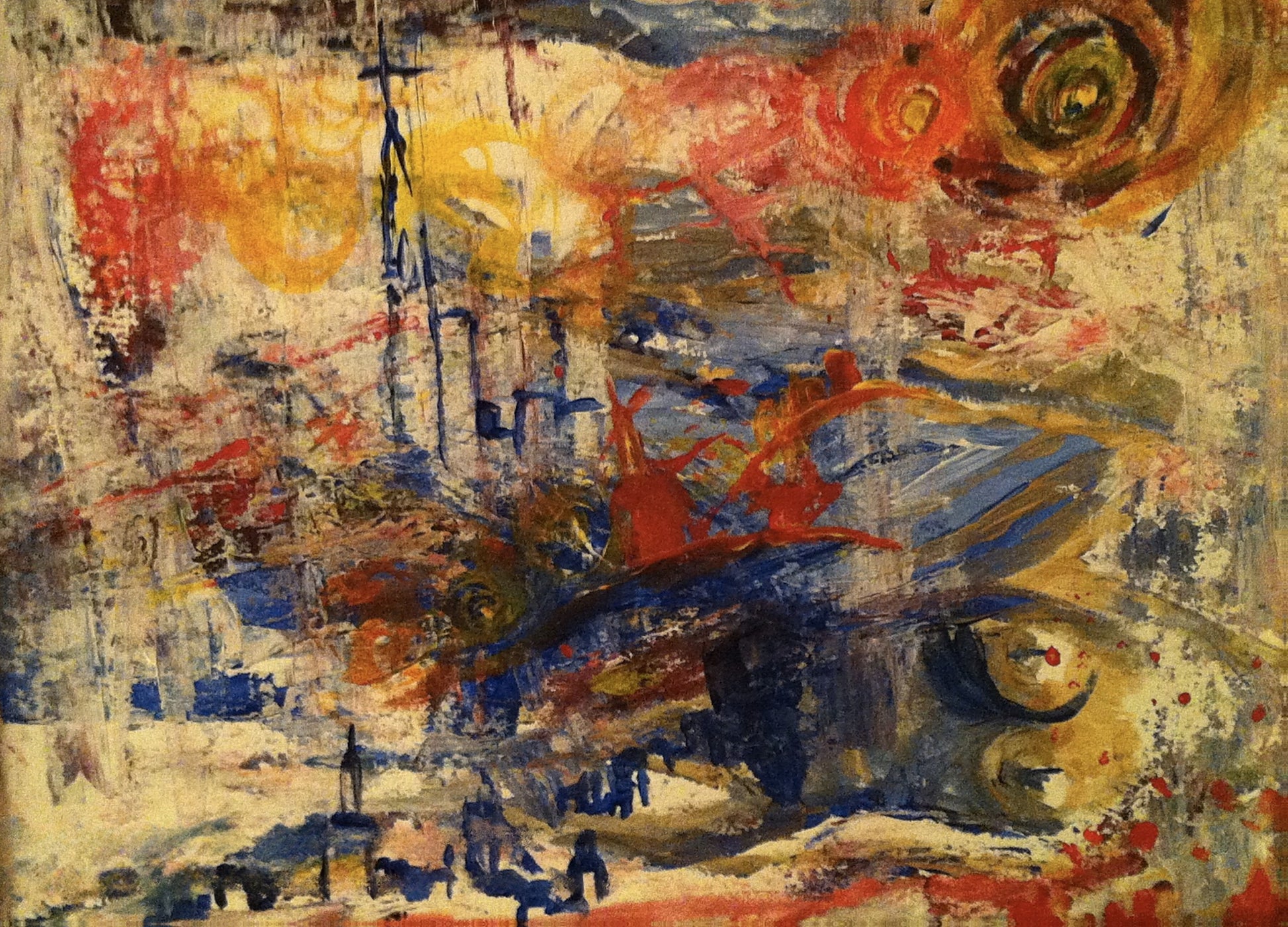 Die Geburtsstunde im Zyklus des Lebens — Öl und Acryl auf Acrylmalpapier, 40 × 30 cm — Giulia Musella (Archiv)