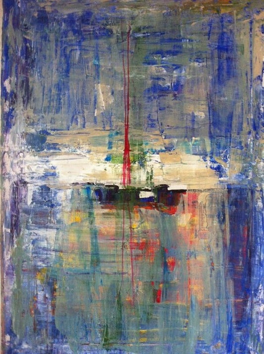 Segelboot — Acryl auf Leinwand, 50 × 60 cm — Giulia Musella (Archiv)