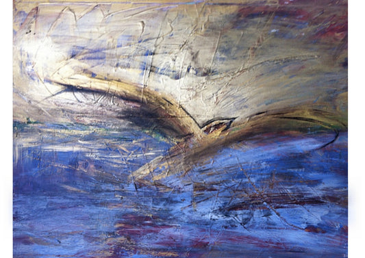 Sich erhebender Vogel — Acryl auf Leinwand, 100 × 70 cm — Giulia Musella (Archiv)