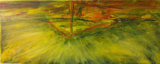 Tagesschiff — Acryl auf Leinwand, 100 × 40 cm — Giulia Musella (Archiv)